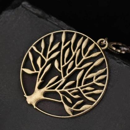 Vintage Life Tree Necklace Alloy Leaves Necklace..
